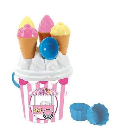 AVC Strandemmer Ice Cream toy, colorful plastic game set for outdoor play, 18.5 x 15.5 cm, suitable for children and outdoor fun