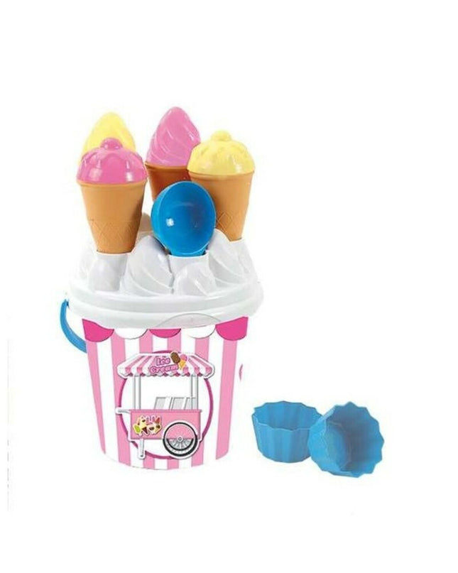 AVC Strandemmer Ice Cream toy, colorful plastic game set for outdoor play, 18.5 x 15.5 cm, suitable for children and outdoor fun