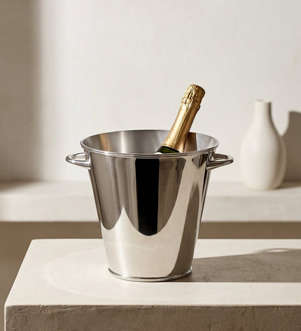 Verzilverde champagnekoeler met gravure – Edzard