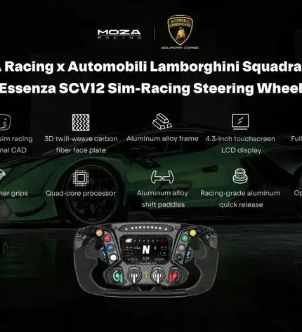 MOZA Racing Automobili Lamborghini Squadra Corse Essenza SCV12 Steering Wheel