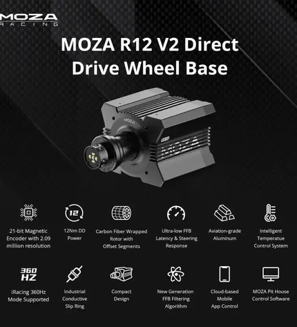 Moza Racing R12 Direct Drive Wheel Base - V2
