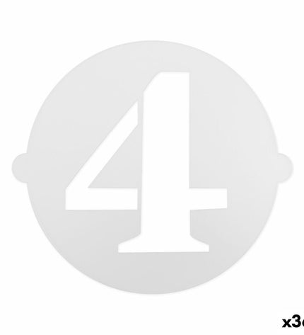 Algon Taartsjabloon Algon Cijfer 4 set of 36 baking number stencils for cake decorating and baking.
