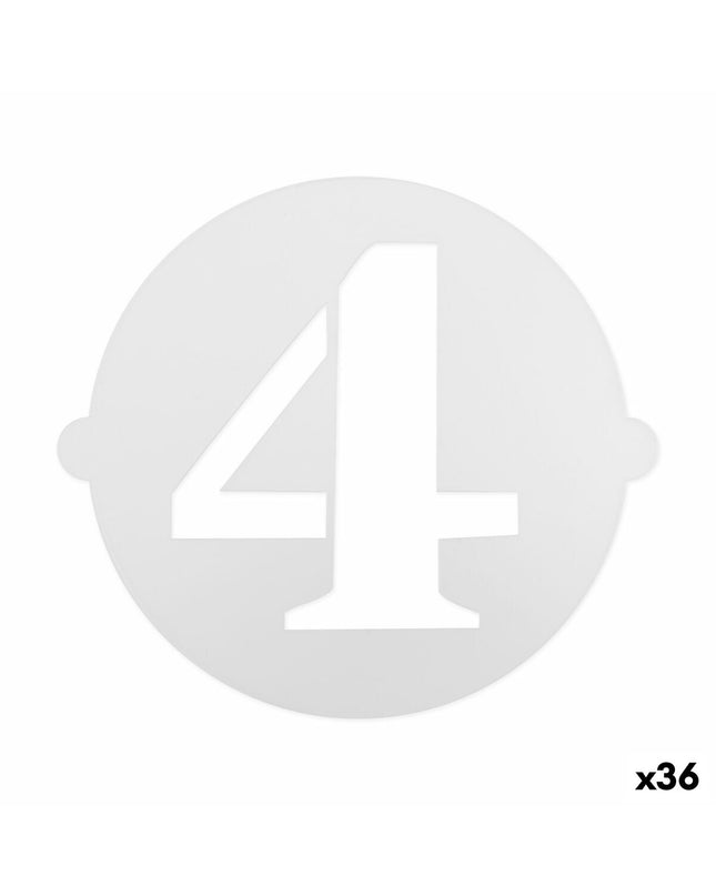 Algon Taartsjabloon Algon Cijfer 4 set of 36 baking number stencils for cake decorating and baking.