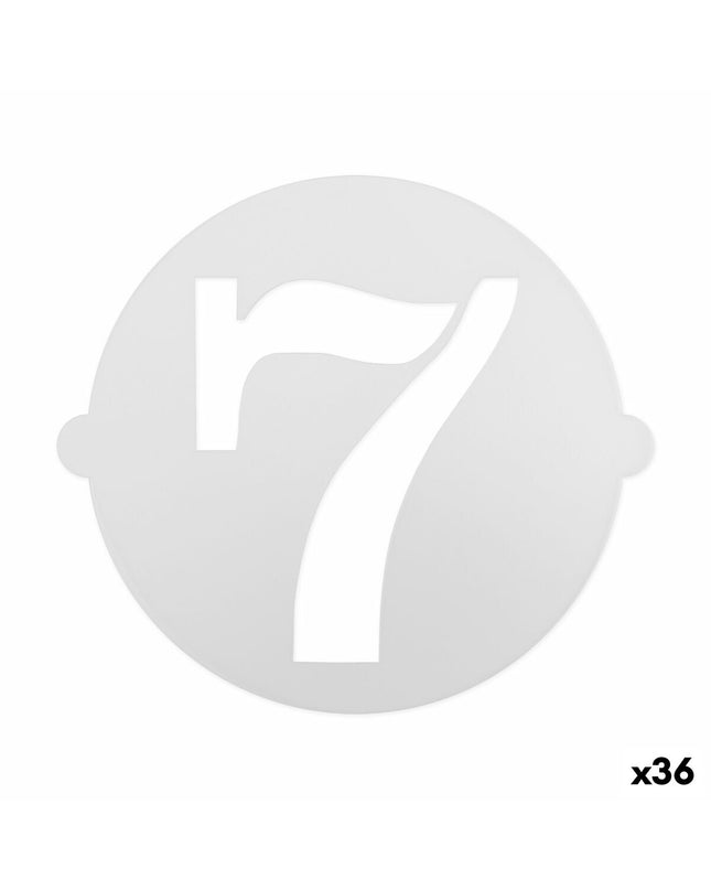 Algon Taartsjabloon cijfer 7, set van 36 bakvormen voor huis en koken, geschikt voor taarten en bakken.