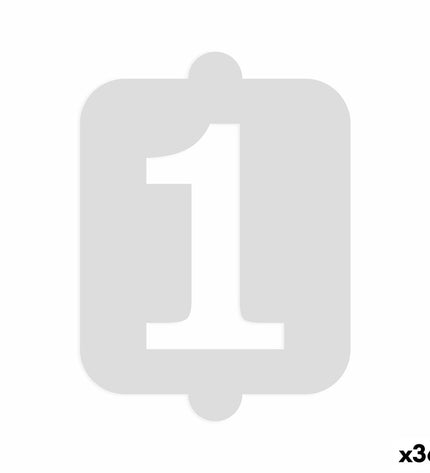 Algon Taartsjabloon Cijfer 1, set of 36 number cake stencils for baking and decorating.