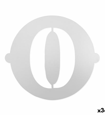 Algon Taartsjabloon Algon Cijfer 0, set of 36 baking number stencils for cake decorating, shown in the image.