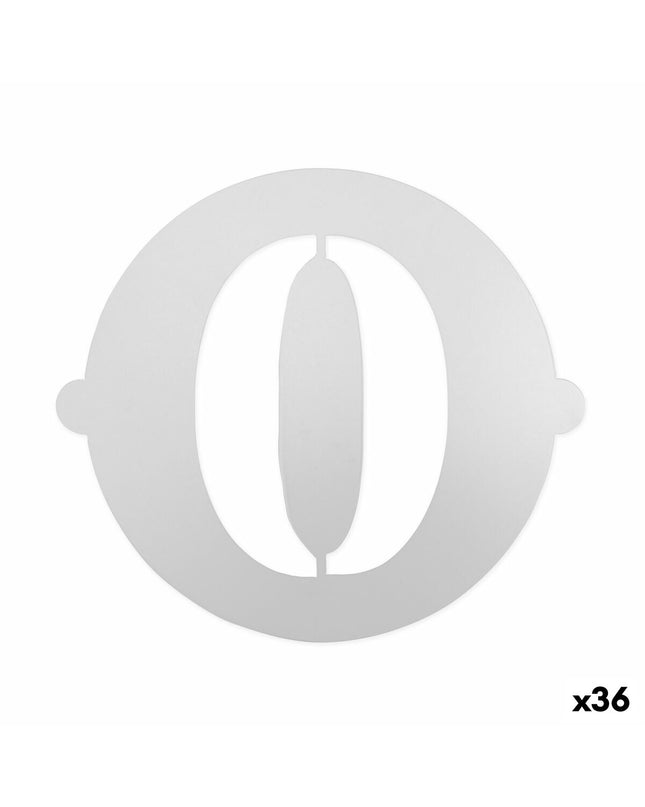Algon Taartsjabloon Algon Cijfer 0, set of 36 baking number stencils for cake decorating, shown in the image.
