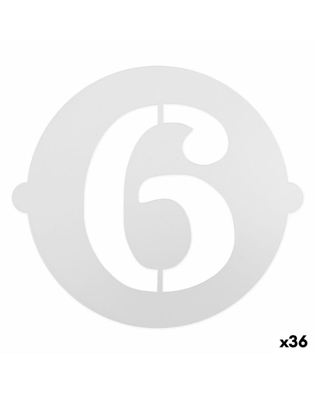 Algon Taartsjabloon Algon Cijfer 6 voor huis en koken, 36 stuks, bakvorm voor het maken van cijfer 6 taarten.
