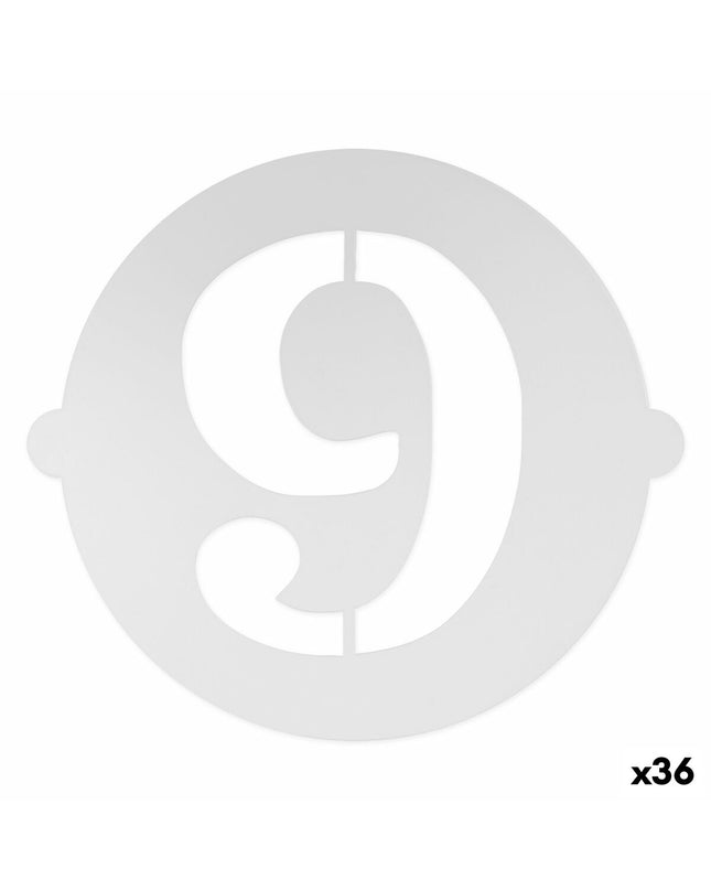 Algon Taartsjabloon Cijfer 9, set of 36, for baking and cake decorating, showing number 9 stencil for cakes and desserts