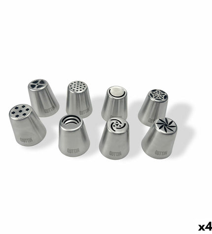 Set of 48 Quttin XL piping tips for decorating and baking with pastry bags, suitable for home baking and cake decorating.