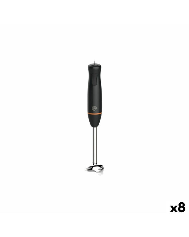MasterChef hand blender with ergonomic handle and stainless steel blending shaft for kitchen and cooking tasks.