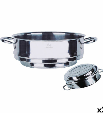 Santa Clara steam oven with two roasting pans, Ø 25.7 x 34 x 9.5 cm, ideal for home cooking and kitchen use.