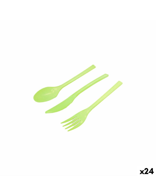Algon Bestekset Algon, 24-delige outdoor camping bestekset with spoons, forks, and knives for outdoor activities and hiking.