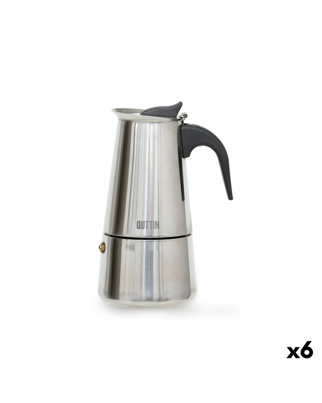 Quttin Italiaanse koffiepot set with 9 cups, traditional design for brewing coffee, ideal for home and kitchen use.