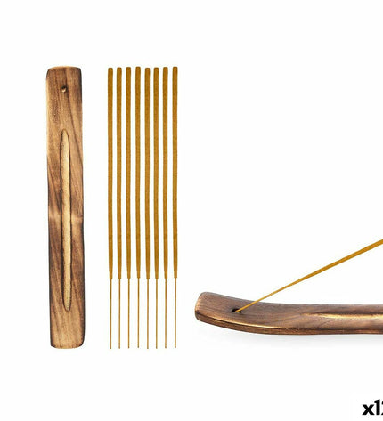 Aset van 12 vanille wierooksets van Acorde voor huisdecoratie en koken, met iconisch ontwerp en zachte vanillegeur