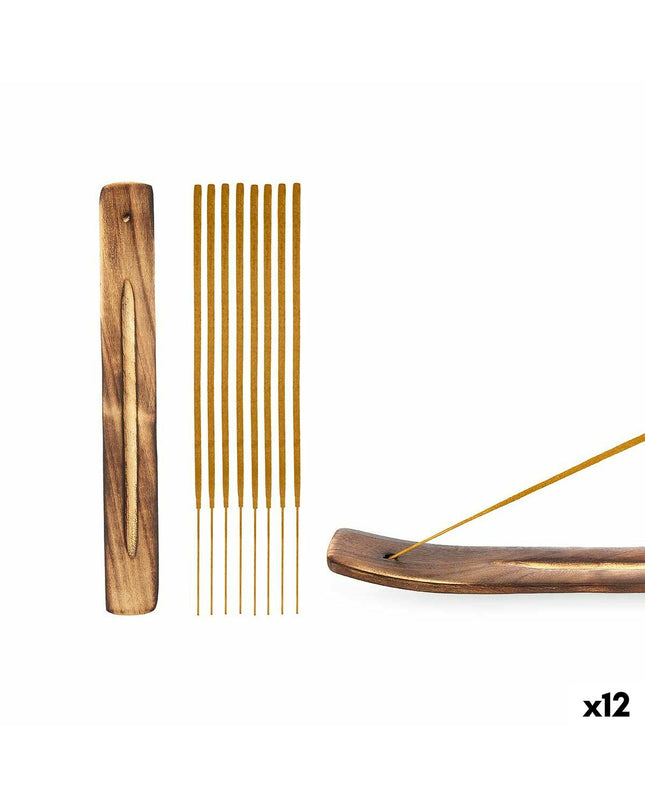 Aset van 12 vanille wierooksets van Acorde voor huisdecoratie en koken, met iconisch ontwerp en zachte vanillegeur