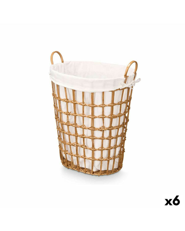 Set of six Kipit storage bags made from natural polyester and cotton, ideal for home organization and kitchen use.