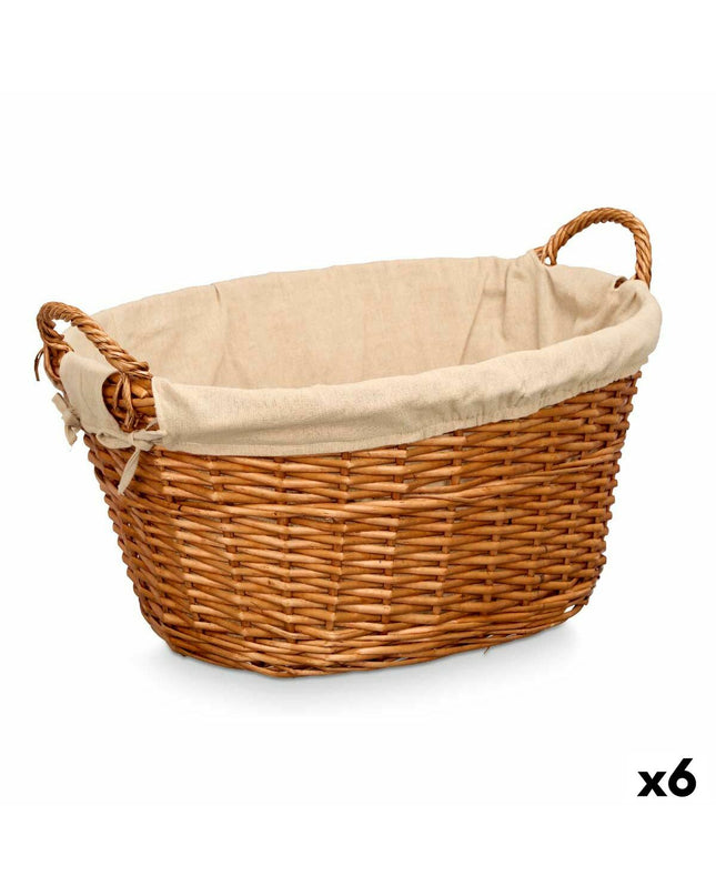 Kipit Mand Kipit Natuurlijk Polyester vlechtwerk stof, 50% katoen, 6 pieces, ideal for home storage and organization.