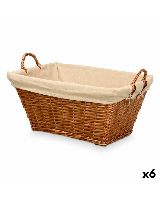 Kipit Mand Kipit Natuurlijk polyester vlechtwerk stof, 50% katoen, 6 stuks, ideaal voor huis en koken opslag en organisatie.