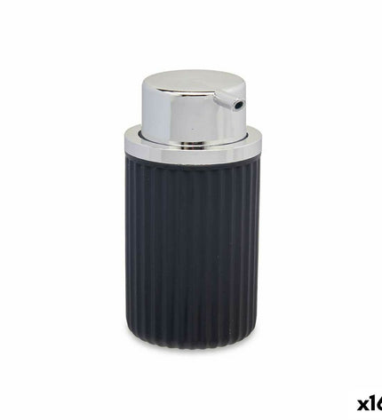 Berilo plastic soap dispenser in anthracite color, 420 ml, for bathroom use, set of 16, with dimensions 7x14.5x8.5 cm