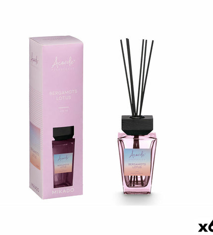 Six Acorde Bergamots Lotus parfum sticks in 500 ml containers for home decor and fragrance.
