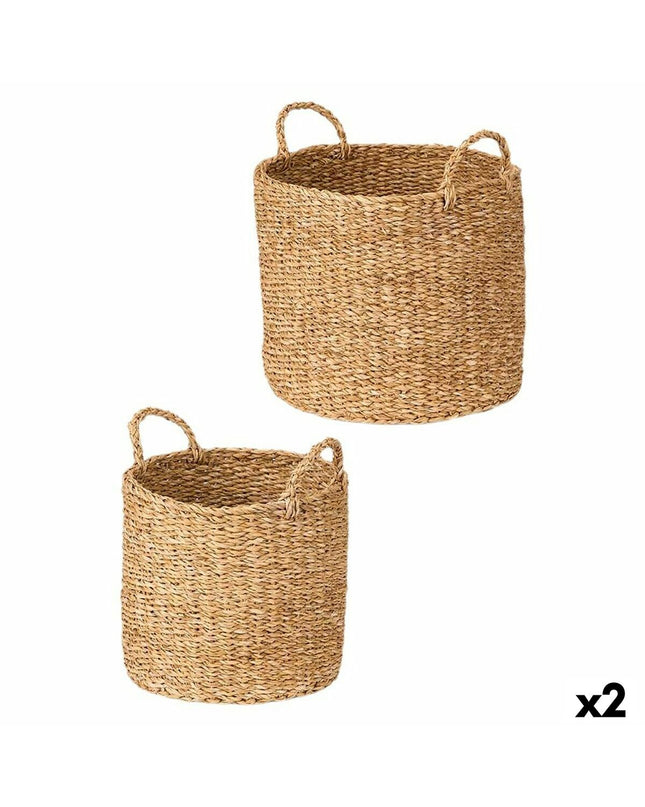 Pair of brown gift storage containers from Gift Decor, designed for home, kitchen, and organization use.
