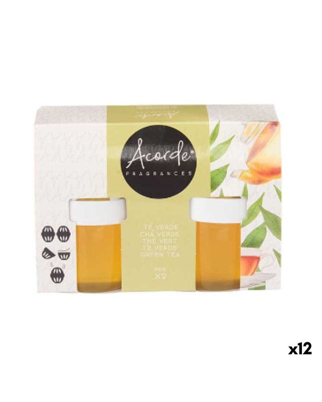 Acorde Luchtverfrisserset Groene Thee with 2 parts, 12 pieces, decorative freshening set for home and kitchen.