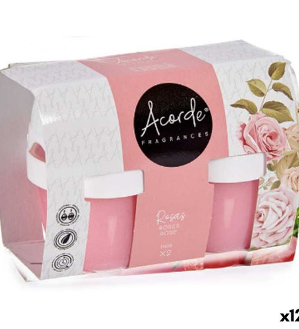 Acorde roze luchtverfrisserset with two parts, featuring 12 scented air fresheners for home decoration and freshening.