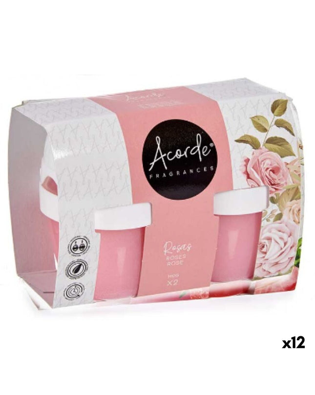 Acorde roze luchtverfrisserset with two parts, featuring 12 scented air fresheners for home decoration and freshening.