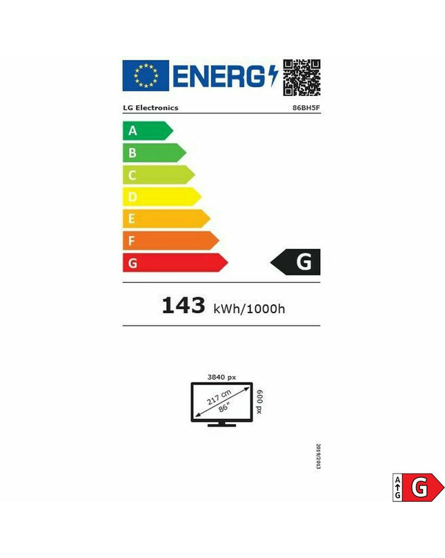 LG 86-inch IPS Smart TV showing vibrant screen display and sleek black design for home entertainment.