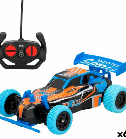 Six Speed & Go remote control police cars, 1:20 scale, black and white, with detailed vehicle design, on a white background.