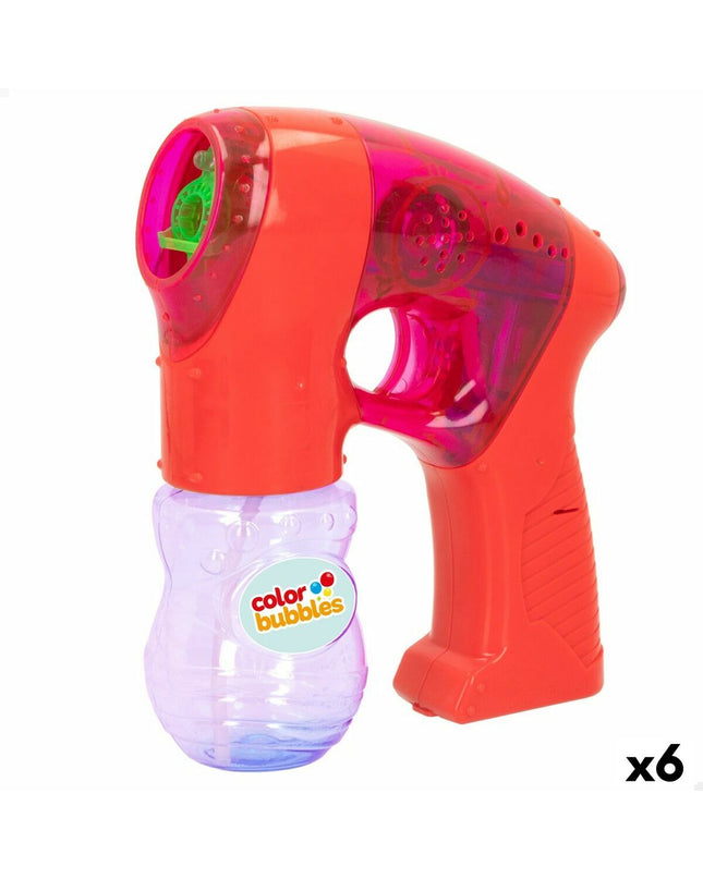 Colorbaby Zeepbellenpistool set with six bubble guns, colorful plastic toys for outdoor play, measuring 14x16.5x5.5 cm.