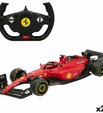Two Ferrari police car toys with remote controls, measuring 47 x 10 x 17 cm, designed for children’s play and imaginative fun.