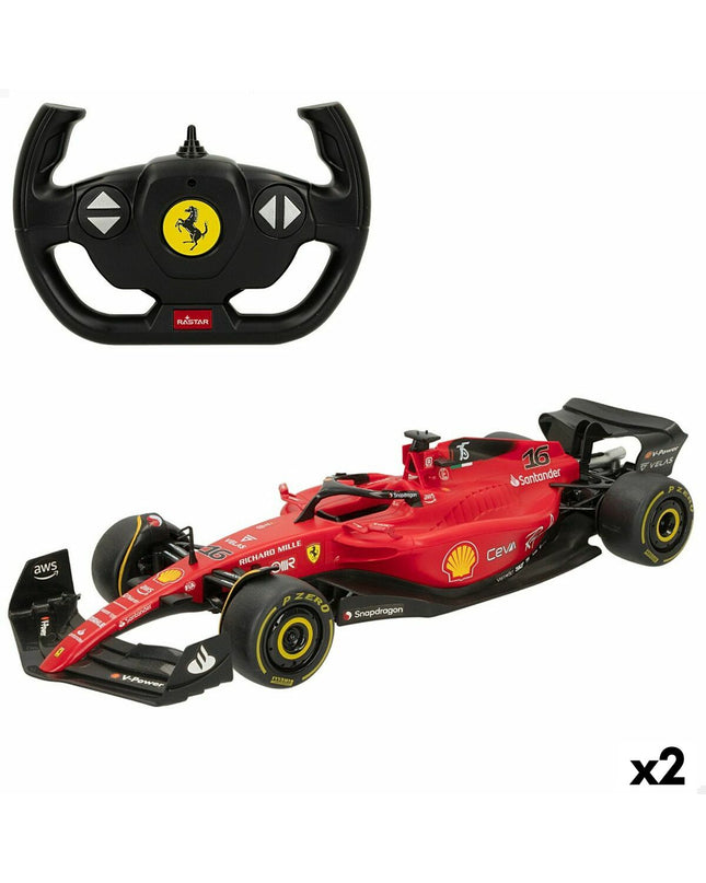 Two Ferrari police car toys with remote controls, measuring 47 x 10 x 17 cm, designed for children’s play and imaginative fun.