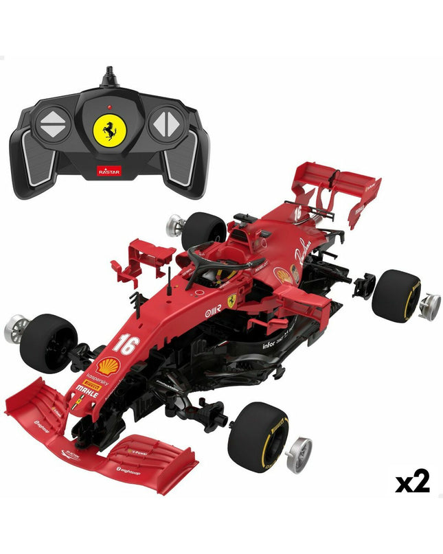 Two Ferrari remote control police cars, toy vehicles for kids, featuring detailed police and Ferrari branding.