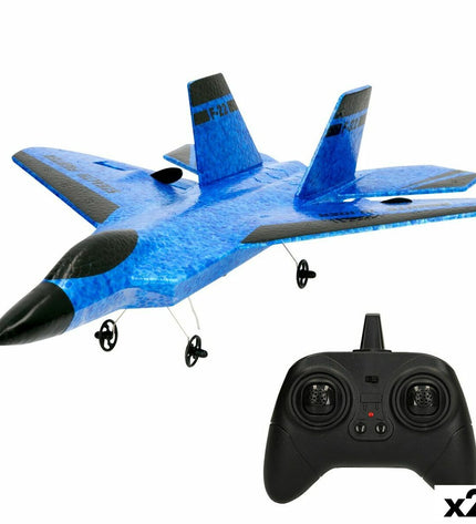 Two Colorbaby remote control helicopters for children, colorful toy vehicles suitable for play and entertainment.