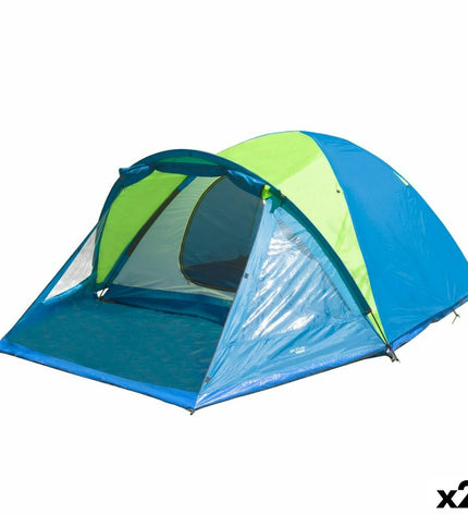 Pair of Aktive Kampeertent Active camping tents, 240x130x330 cm, suitable for outdoor camping and hiking adventures.