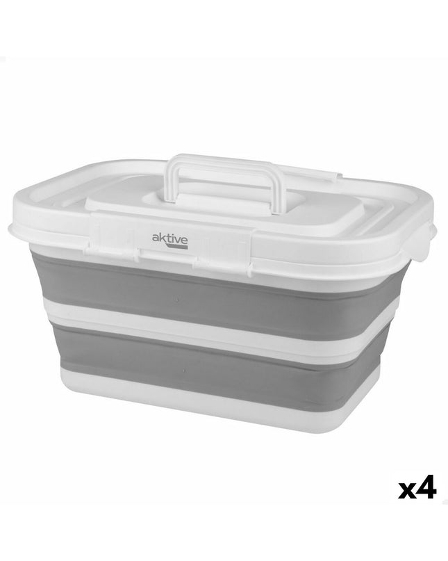 Set of four Aktive Regenjas Aktive rain jackets for outdoor activities, featuring lightweight waterproof material for camping and hiking.
