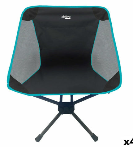 Set of four Aktive portable camping chairs with foldable design, lightweight for outdoor camping and hiking activities.