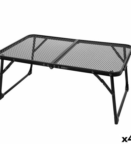 Set of four Aktive folding tables, 60x25x40 cm, ideal for outdoor camping and sports activities, lightweight and portable.