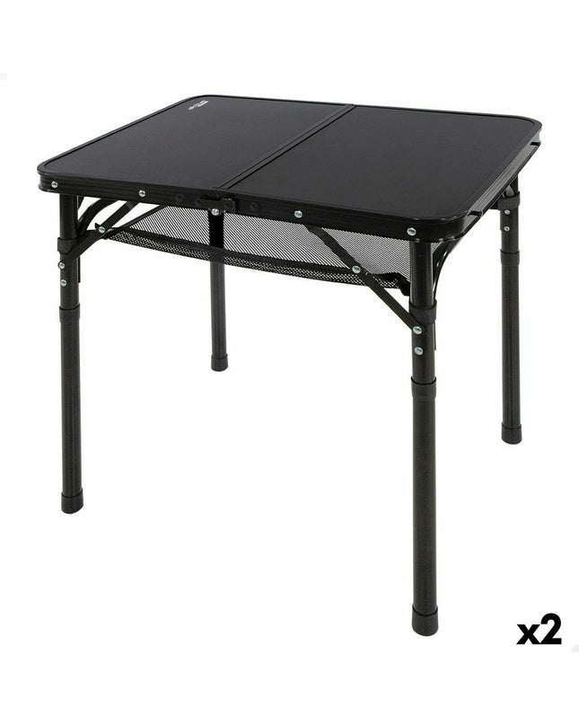 Pair of Aktive folding tables for outdoor camping and hiking, lightweight and portable for outdoor activities.