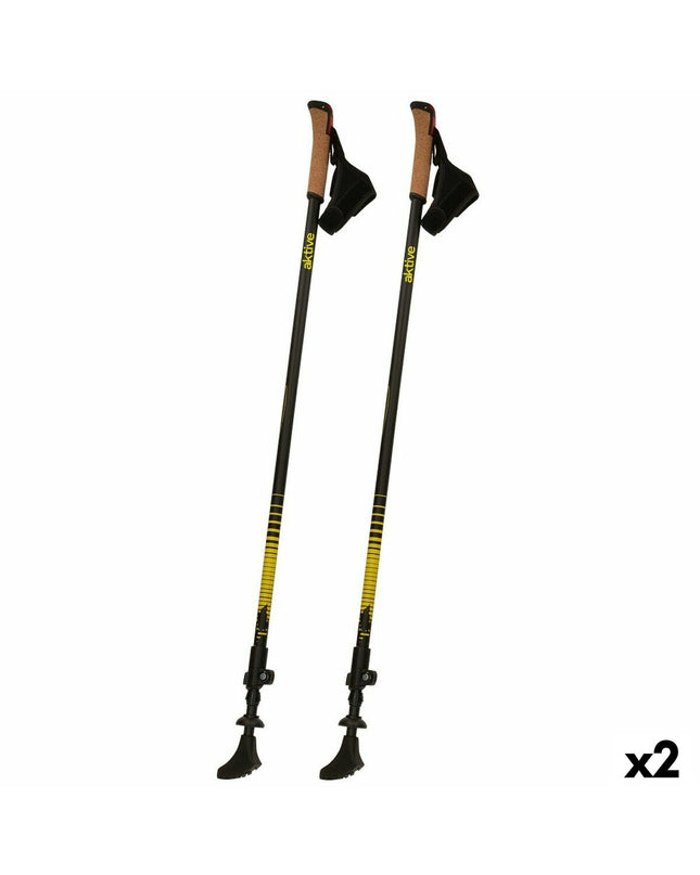 Pair of Aktive trekking walking poles, 4.5 x 135 x 3 cm, designed for outdoor camping and hiking activities.