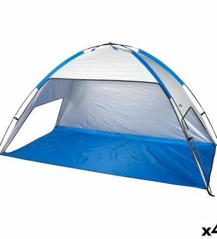 Aktive Strandtent Aktive polyester beach tent in blue, measuring 220 x 115 x 120 cm, ideal for outdoor camping and beach outings.