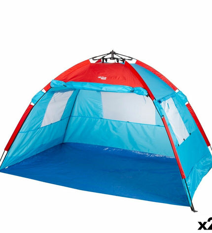 Aktive Strandtent in polyester, outdoor sport and camping gear, shown set up in its compact, lightweight design.