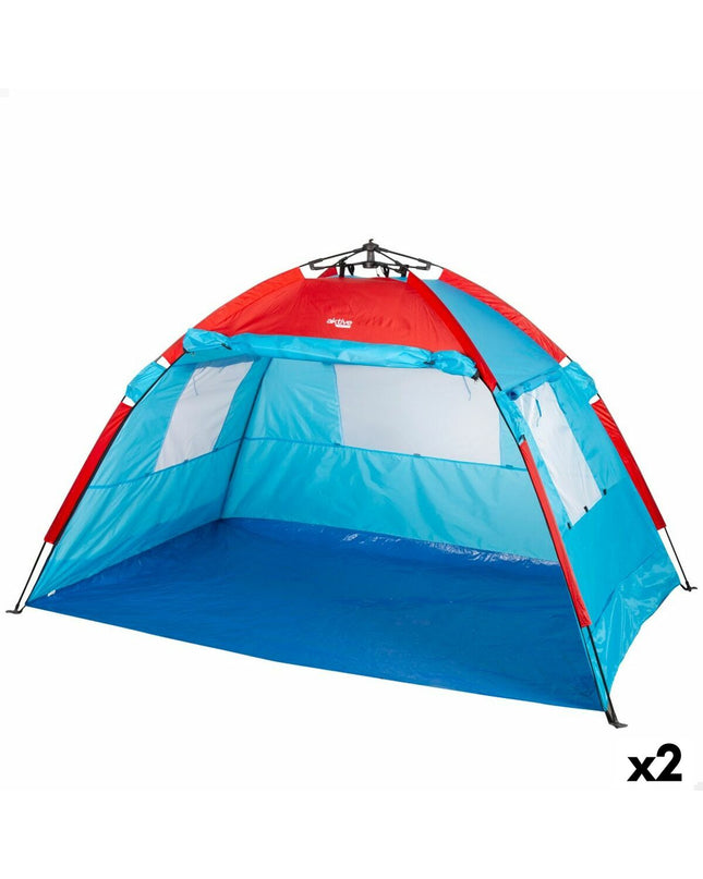 Aktive Strandtent in polyester, outdoor sport and camping gear, shown set up in its compact, lightweight design.