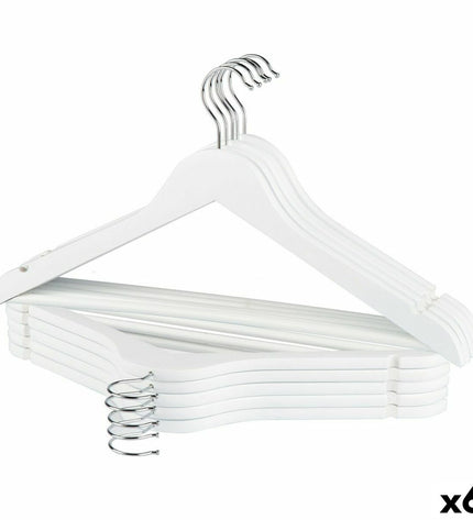 Max Home wooden and steel coat hangerset with 10 pieces, 44.5 x 23 x 1 cm for home storage and organization.