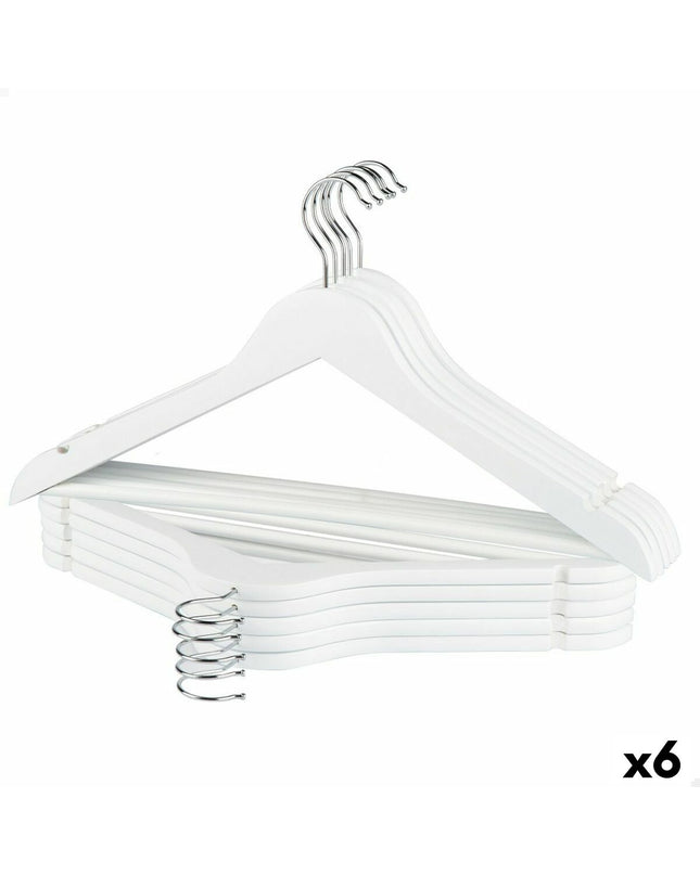 Max Home wooden and steel coat hangerset with 10 pieces, 44.5 x 23 x 1 cm for home storage and organization.