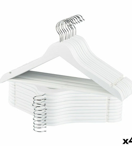 Set of four Max Home wooden and steel Kleerhangers for storage and organization, each measuring 44.5 x 23 x 1 cm with 20 pieces total.