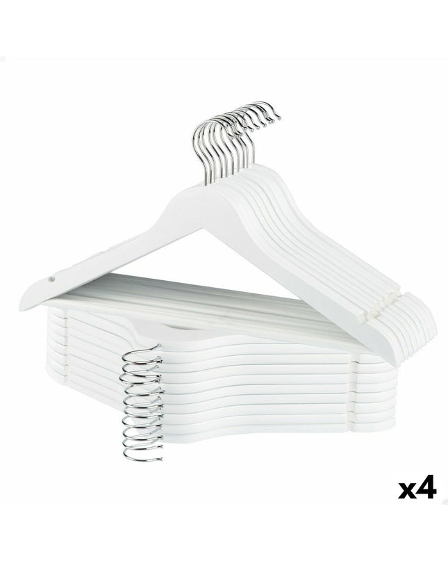 Set of four Max Home wooden and steel Kleerhangers for storage and organization, each measuring 44.5 x 23 x 1 cm with 20 pieces total.