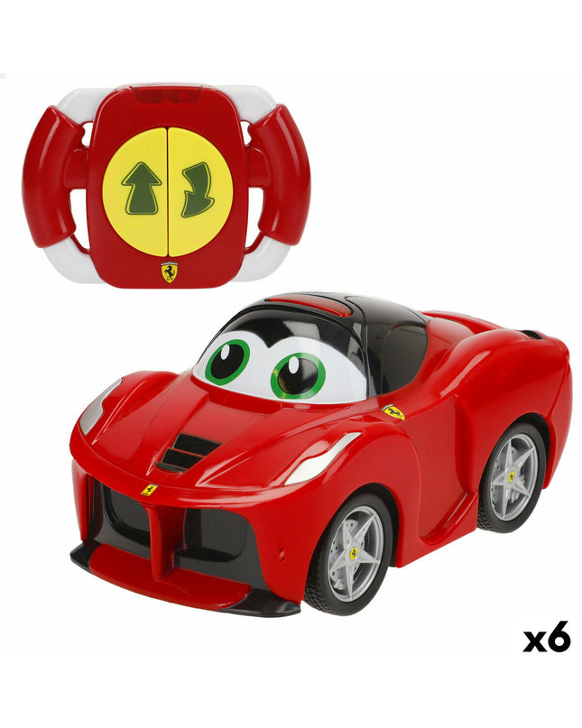 Set of six Ferrari remote control police cars, 13x6.5x7.5 cm, toy vehicles for kids, detailed and colorful play cars.